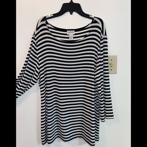 Chicos long striped shirt, like new SIZE 3